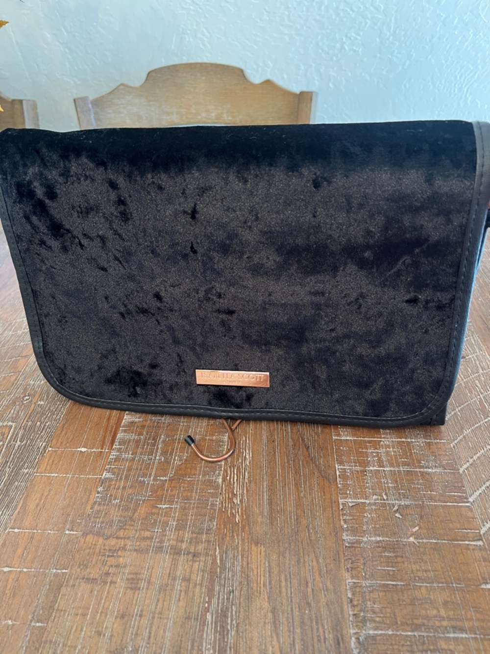 Black Velvet Cosmetic Bag by Isabella Scott